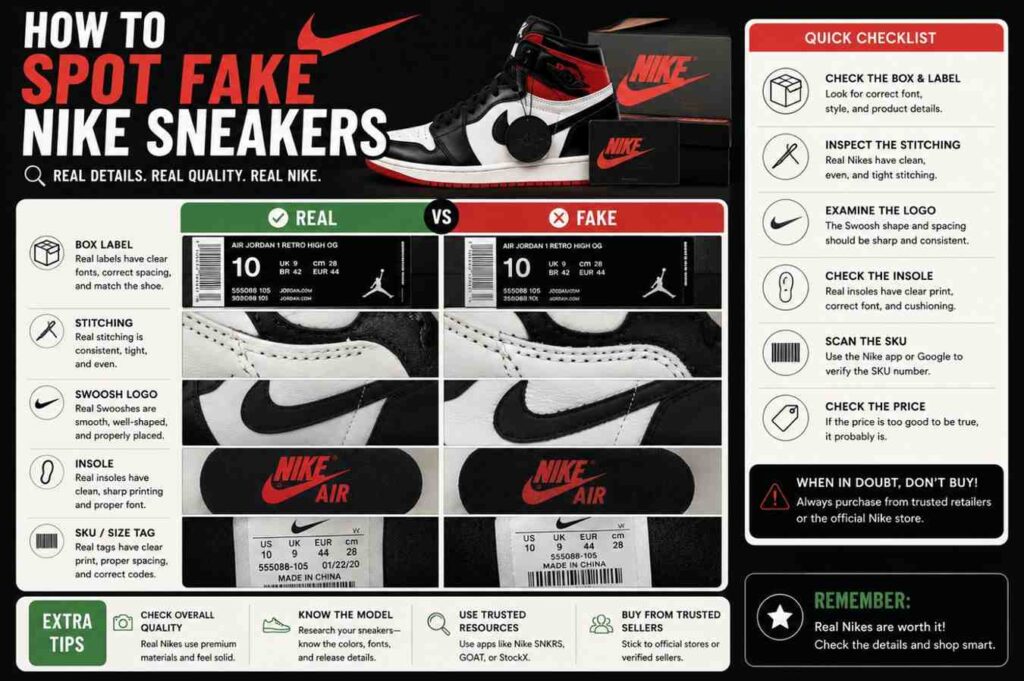 How to Spot Fake Nike Sneakers